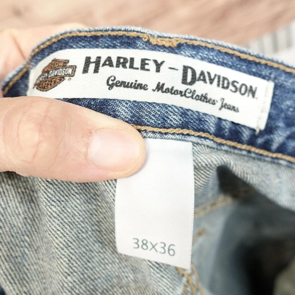 Harley-Davidson Jeans Mens 38x36 Blue Medium Wash Boot Cut Denim Pants
